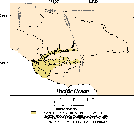 Selected land use in 1912