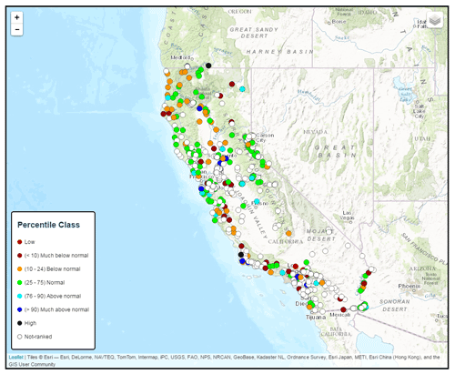 Real-Time California Streamflow Conditions
