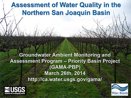 Assessment of Water Quality in the Northern San Joaquin Basin