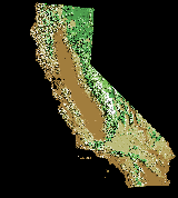 Geographic map of California